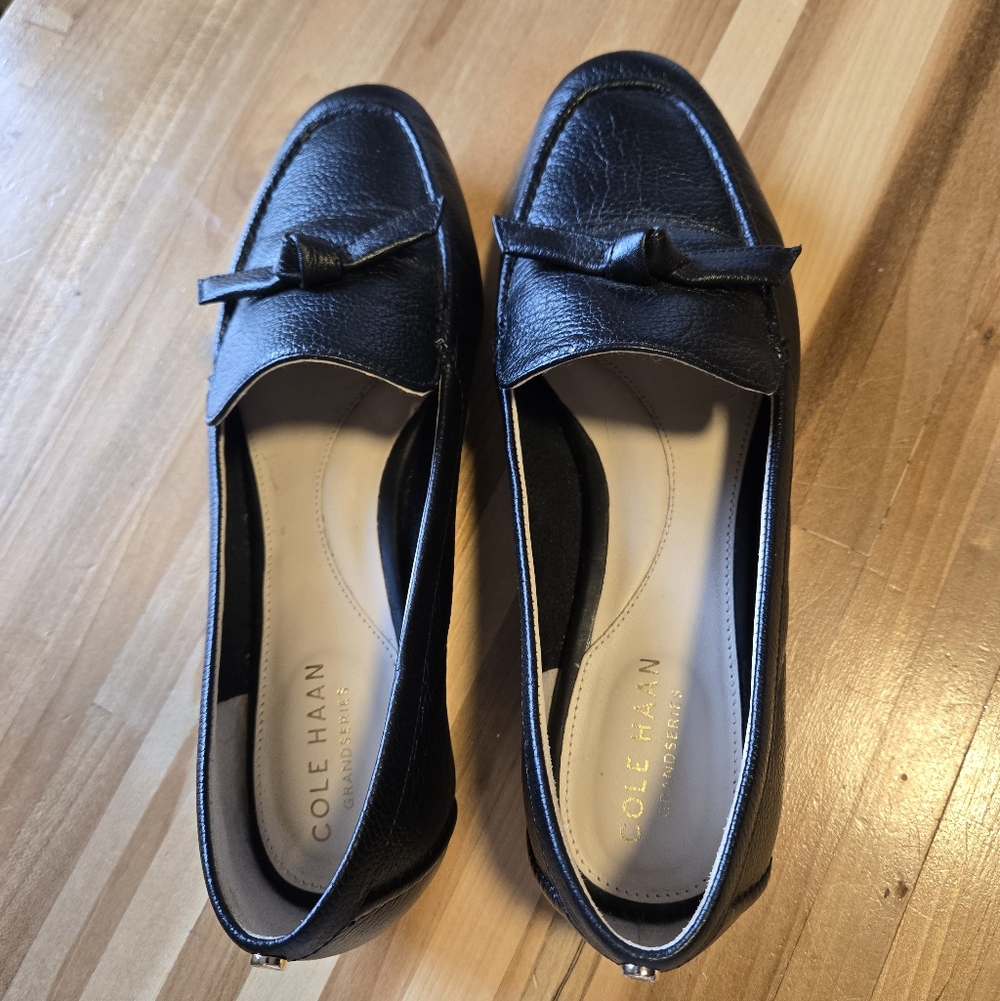 Cole Haan Shoes For Crews Women's Black Loafers Oil And Slip Resistant